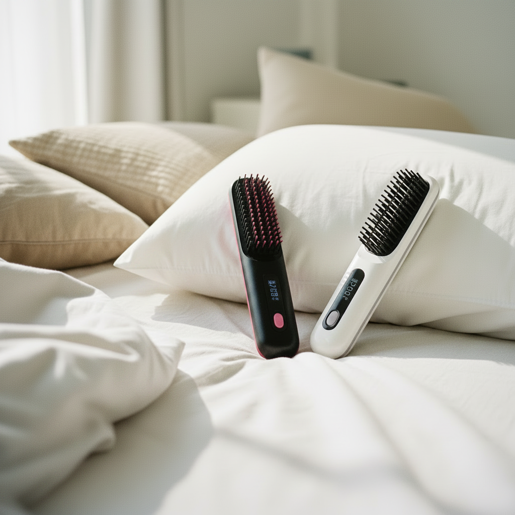 Hair Brushes Bright White Bedroom